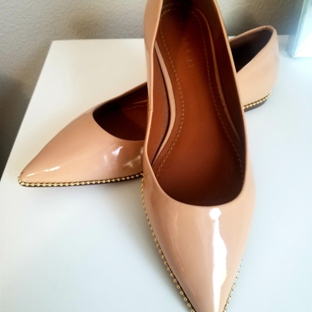 Coach tan flats